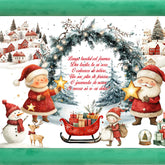 Trusou mot baieti, aniversare 1 an, Mos Craciun, catifea verde, 7 piese, 34x25 cm, REC5011/28